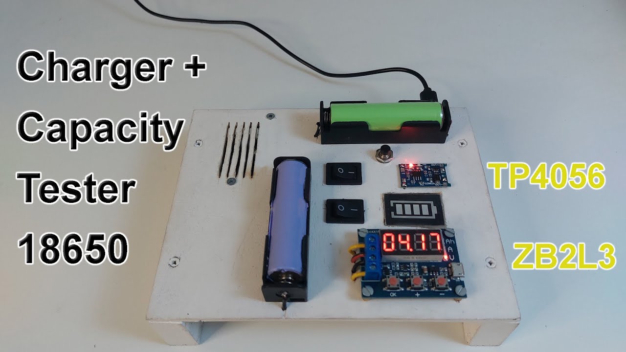 ZB2L3 + TP4056: Stazione carica e scarica di batterie 18650 con tester di capacità
