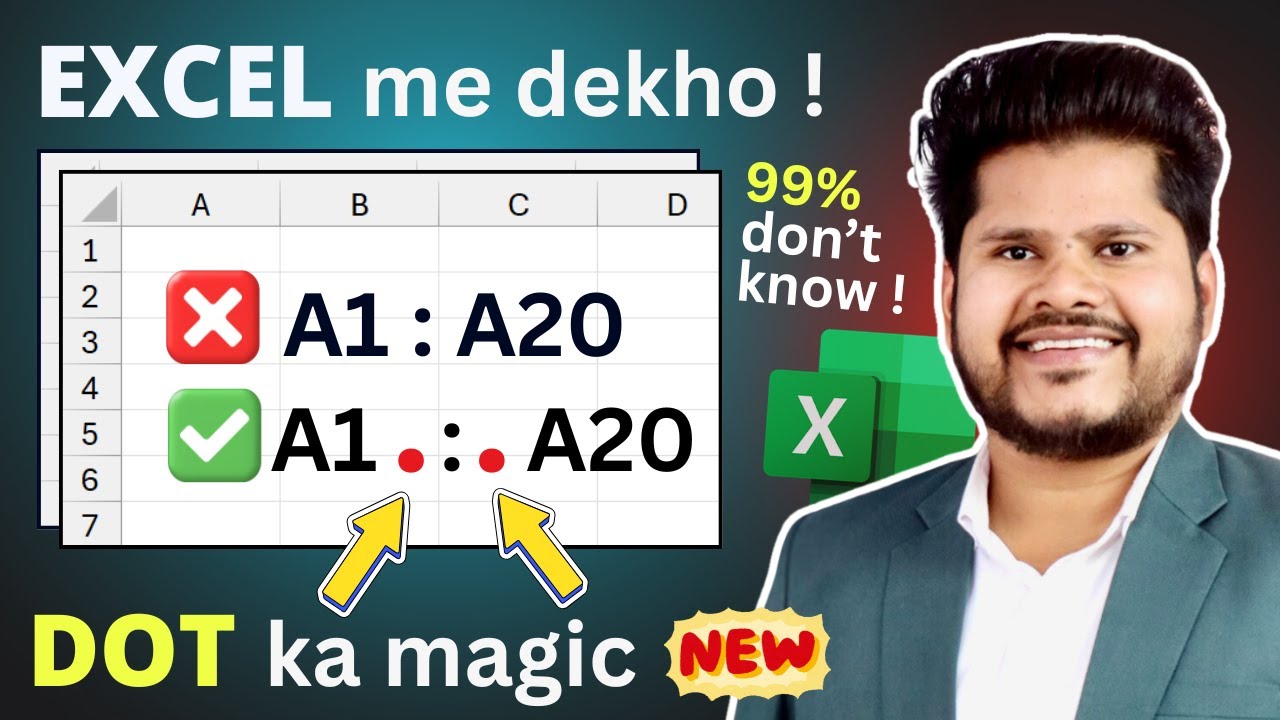 You Don't Know What a DOT can do in excel ! Magical TRIMRANGE function 🔥