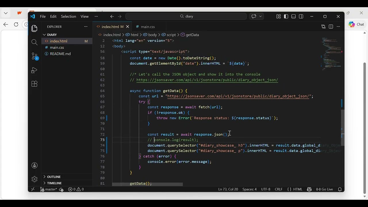 Showing up data from JSON-Server into our website