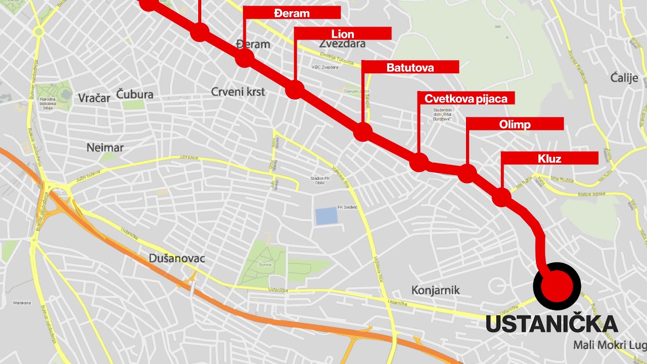 Beogradski metro - LINIJA 1