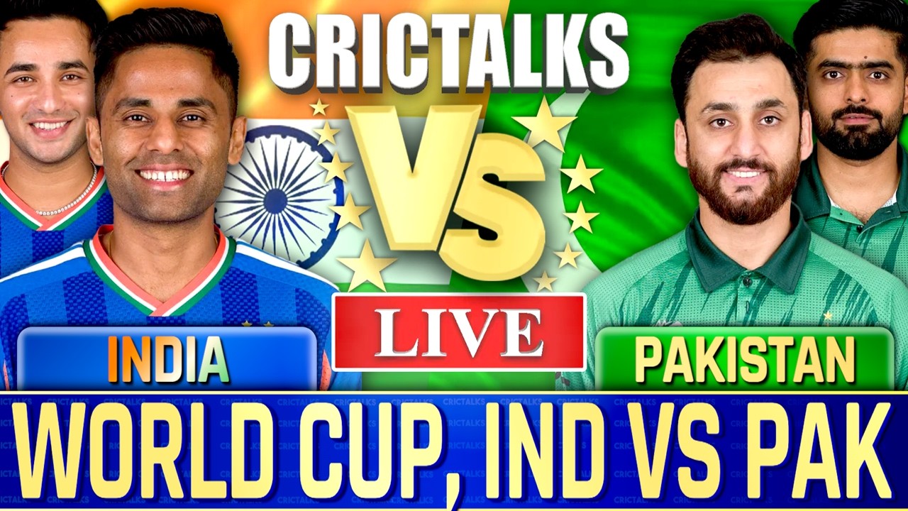 🔴 India vs Pakistan, World Cup, Live Cricket Match Today Scores & Commentary Last 9 Over