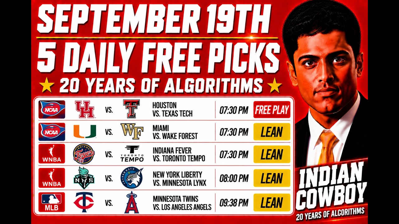 Friday College Football Picks, Football Picks, Predictions Indian Cowboy Picks, September 16th, 2026