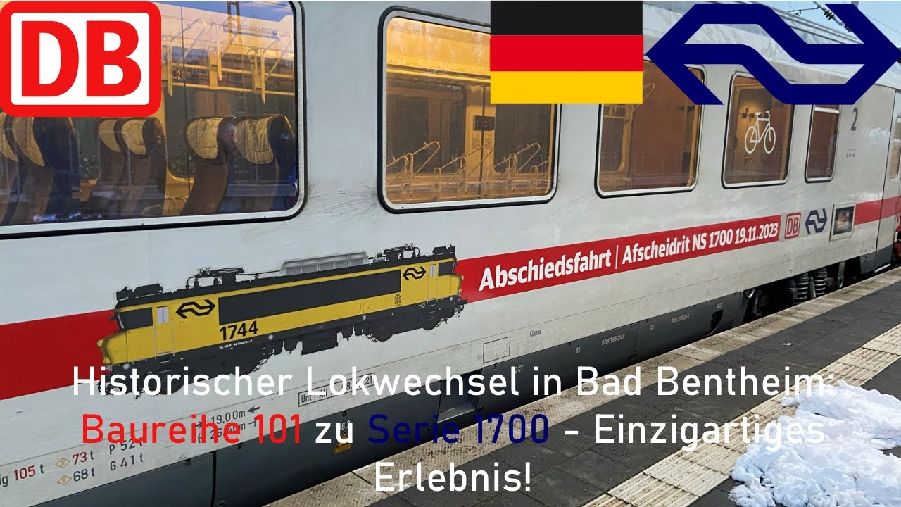 Historischer Lokwechsel in Bad Bentheim: Baureihe 101 zu Serie 1700 - Einzigartiges Erlebnis!