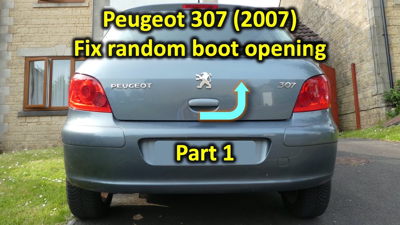 Исправление случайного открытия багажника (Peugeot 307, 2007)