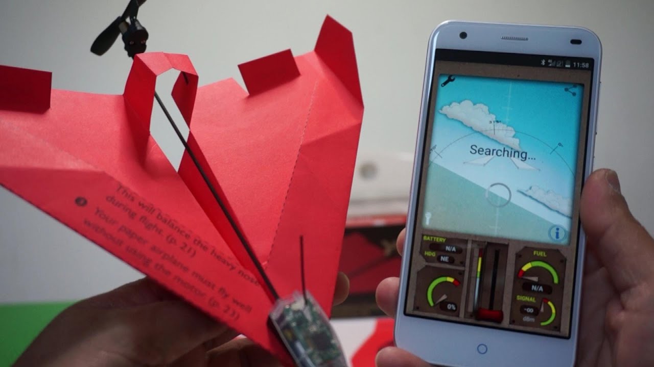 PowerUp 3.0 Smartphone-controlled Paper Airplane