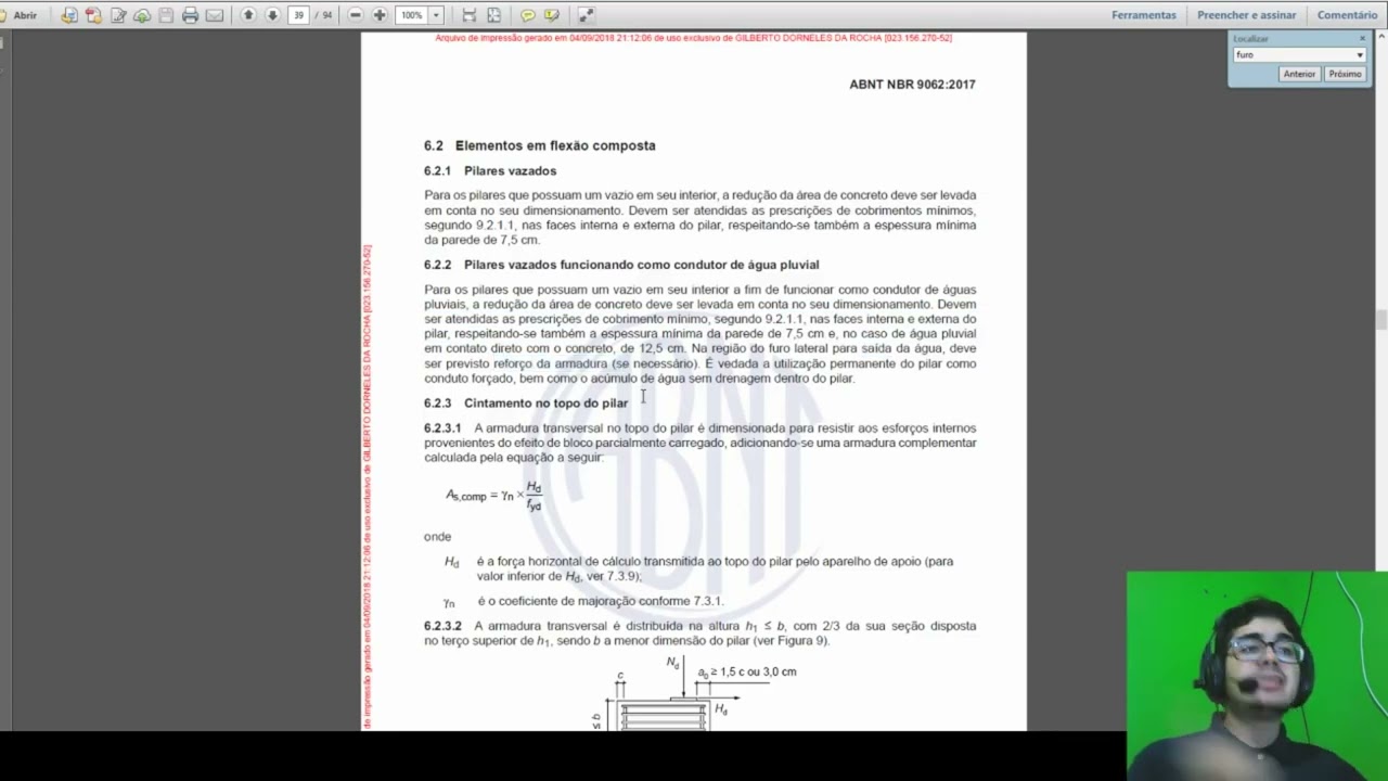 Furos em peças de concreto armado   Eng Estrutural
