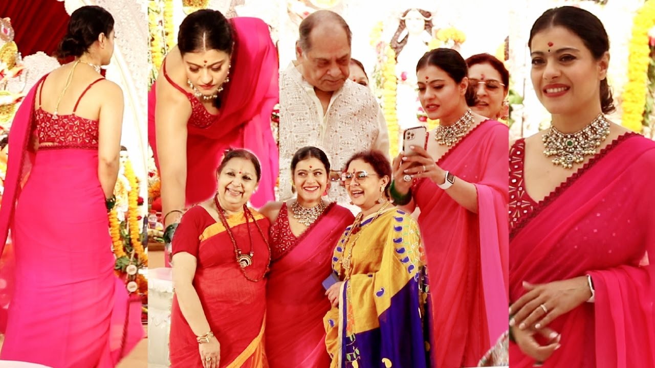 Kajol Durga Puja 2021 With Mukherjee Family | Navratri 2021