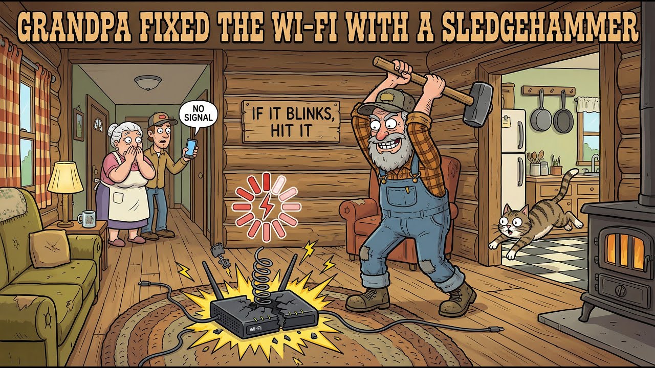 Grandpa Tried to Fix the Wi-Fi with a Sledgehammer 😂🛠️ - Funny Bluegrass Song