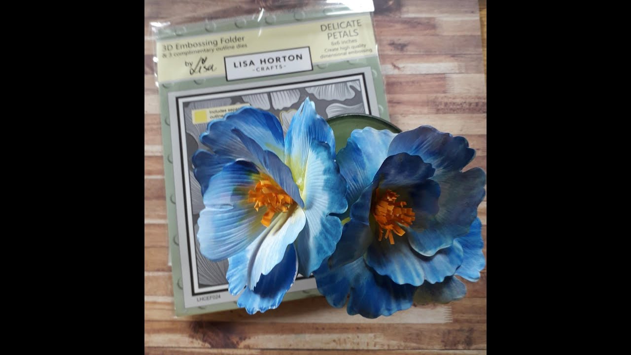 Beautiful flowers using an embossing folder with dies!