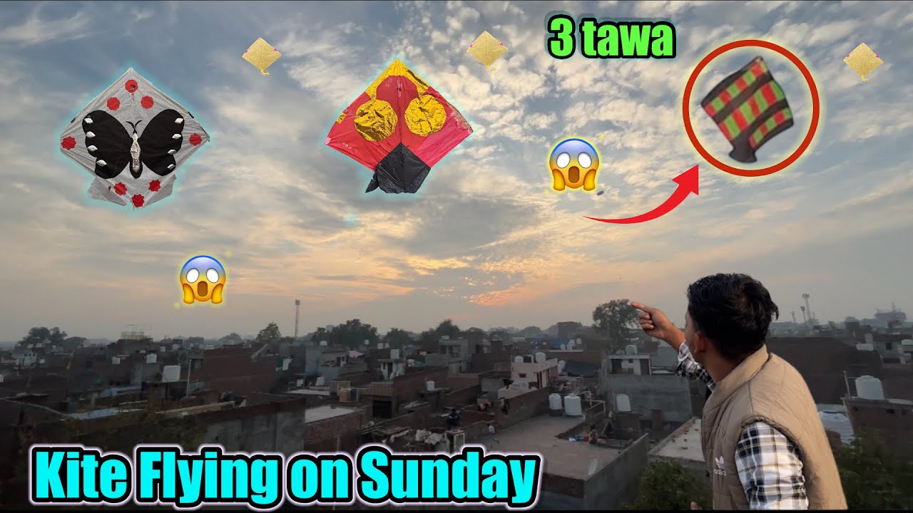 Kite Flying on Sunday 😱*patangbaazi 🪁 day98/100 chellange 
