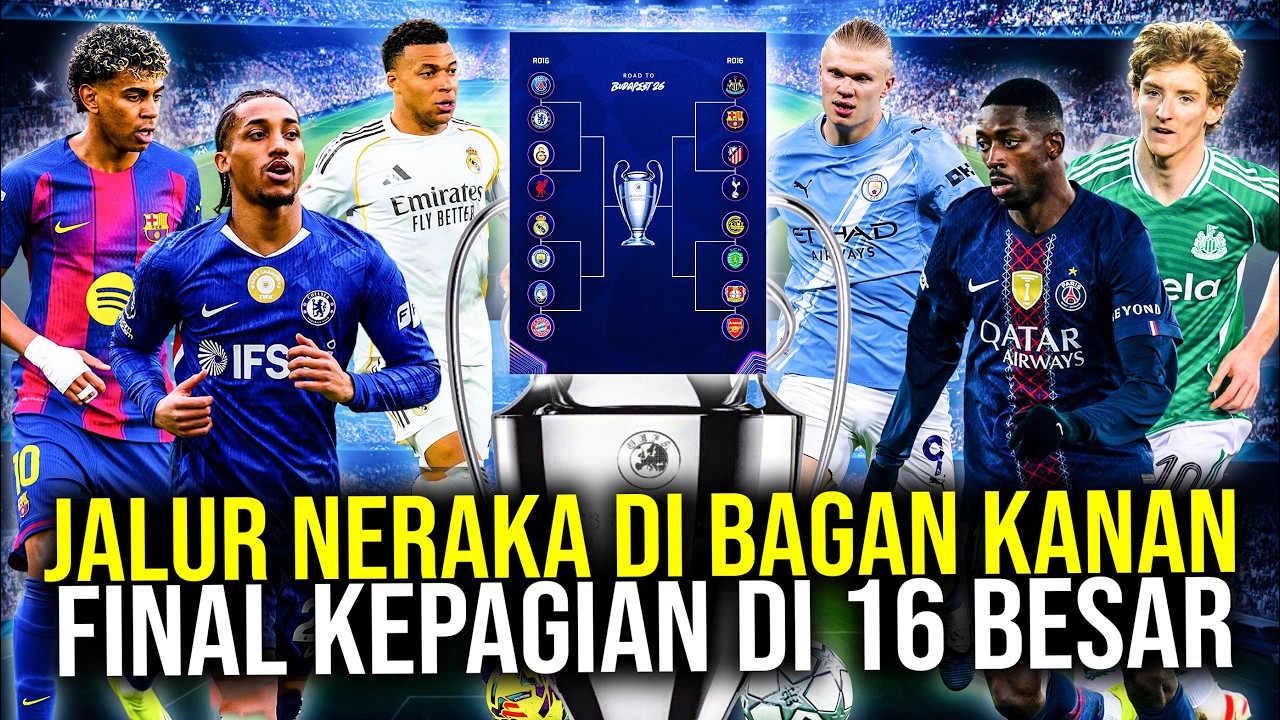 RESMI HASIL DRAWING 16 BESAR UCL! FULL BIGMATCH DI BAGAN KANAN ARSENAL & BARCA PUNYA JALAN MULUS