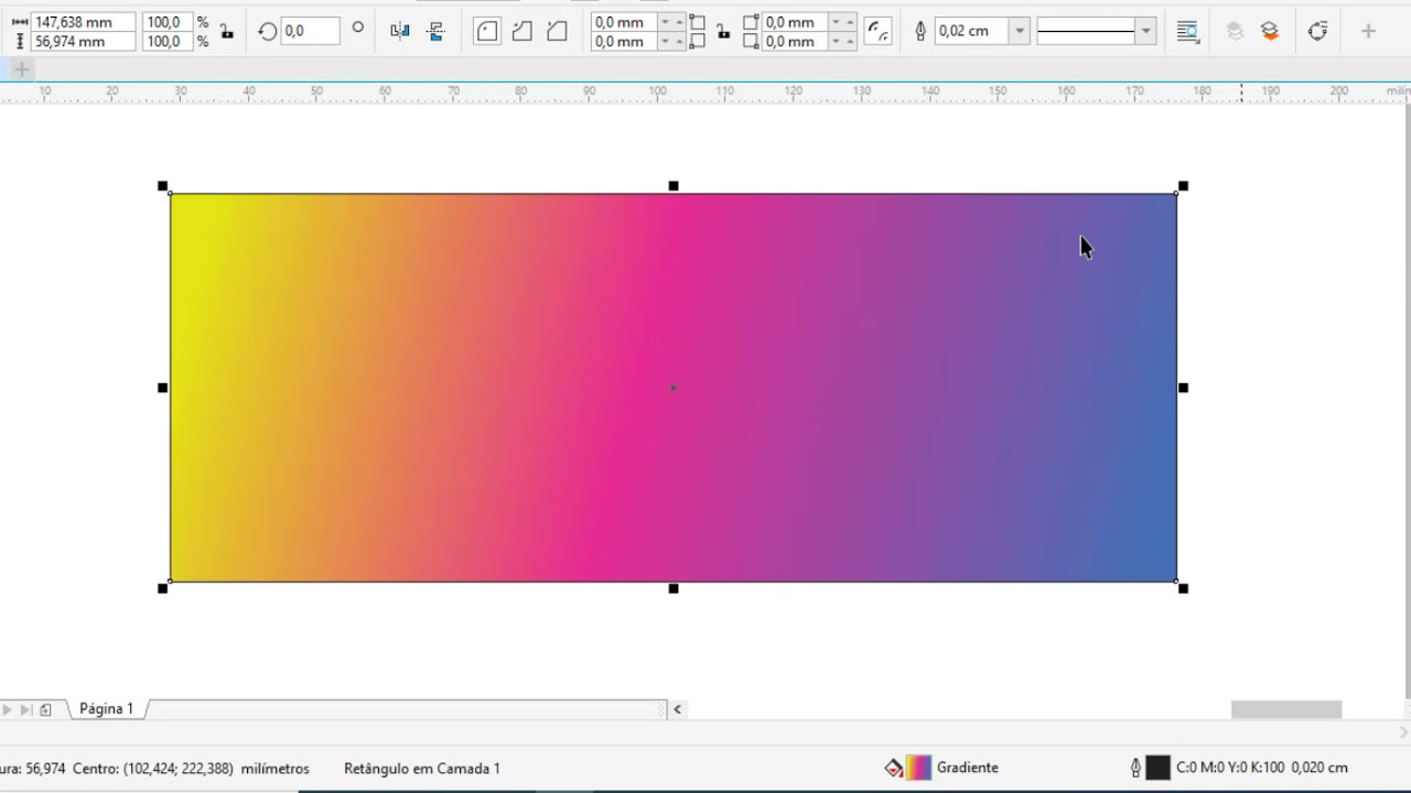 Gradiente (degrade) no CorelDRAW