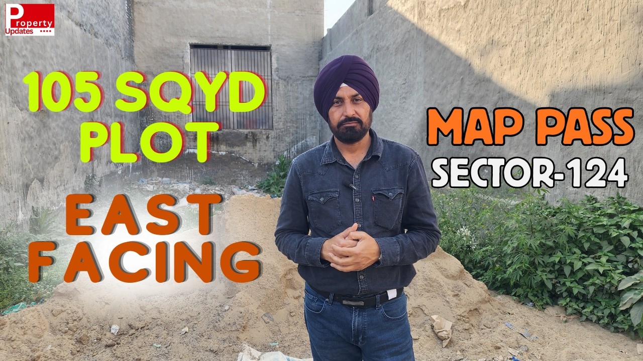 105 Sqyd East-Facing Plot | Map Passed | 30 Ft Road | Sector 124 Sunny Enclave |