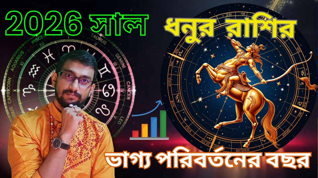 🔱 ধনু রাশি 2026 কেমন যাবে? সম্পর্ক, অর্থ ও শুভ পরিবর্তনের বছর | Sagittarius Horoscope 2026 | Dhonu