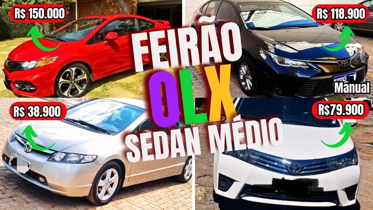 Top Sedã Médio Usado na OLX 🔥 Econômico, Automático e Muito Conservado!