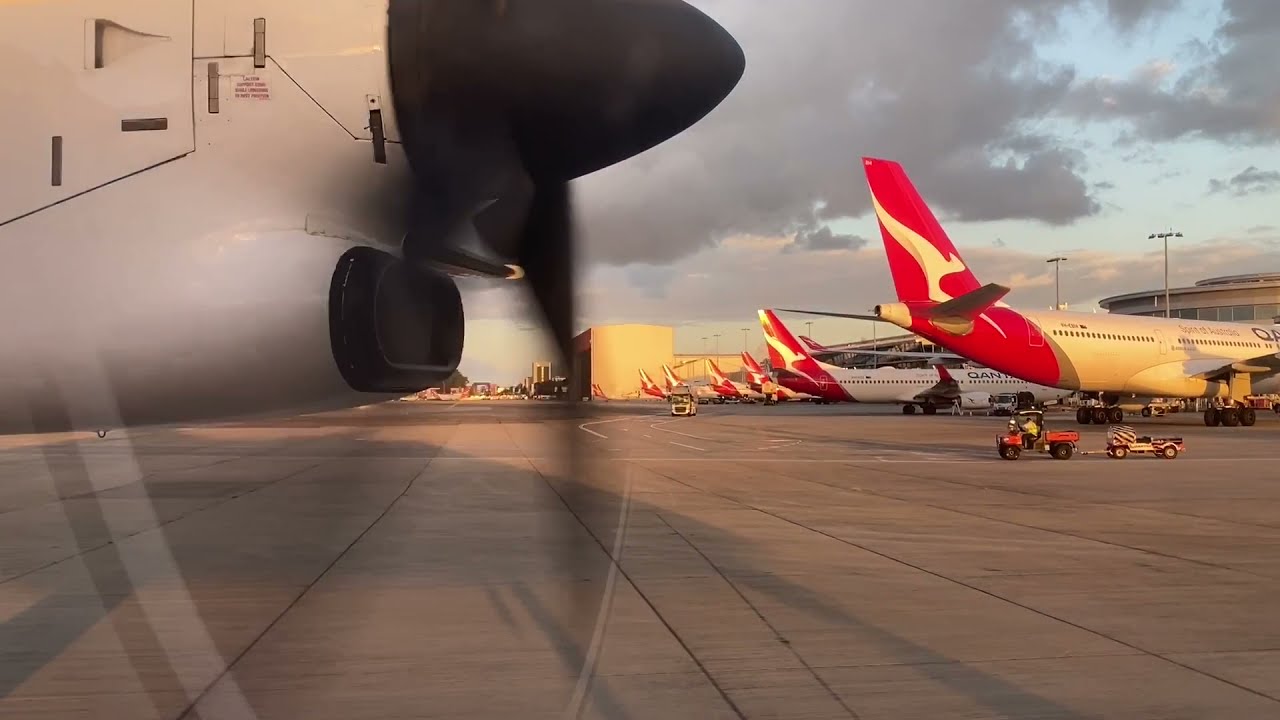 QantasLink Dash 8 315Q VH-SBJ departure from Sydney (SYD/YSSY)