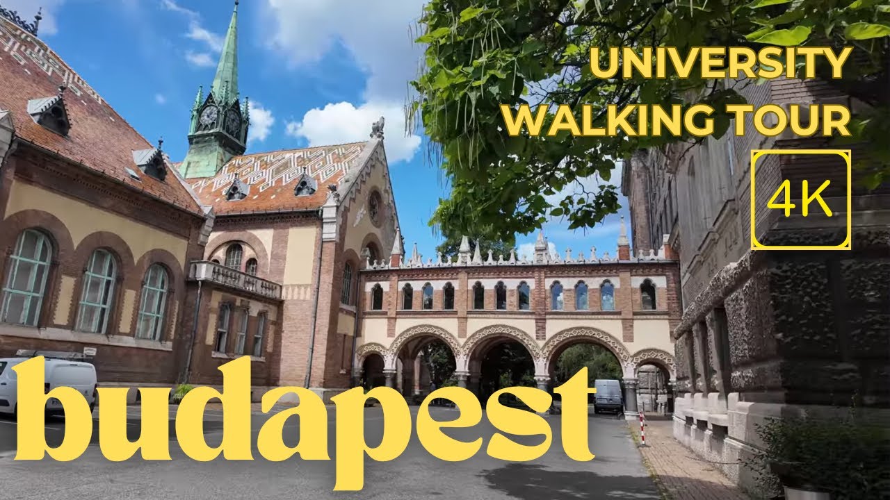Budapest University Walk | 4K Stroll to a Mesmerizing Library - Street Walk #10