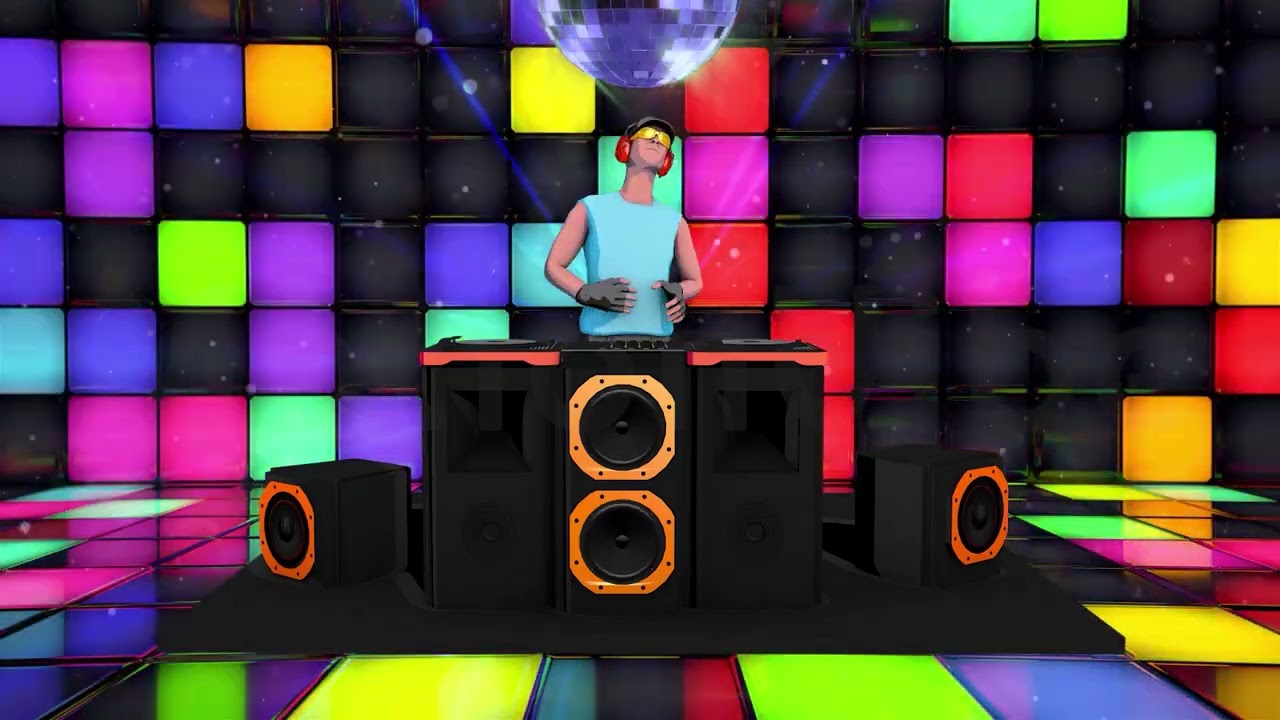 Neon Disco Stage Floor 💃 Retro DJ Party Vibes | Animated Club Background Loop