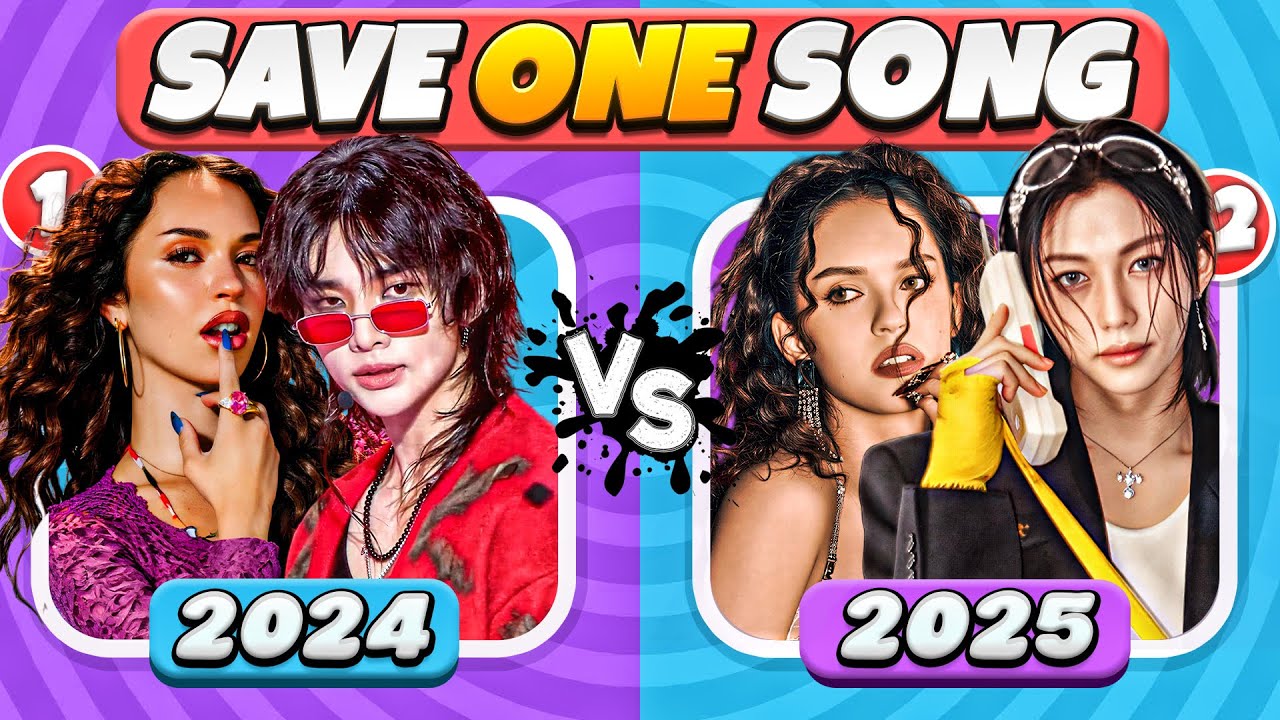 Save One Song 🎤😍 | 2024 vs 2025 per Singer ✨💜 | Music Quiz