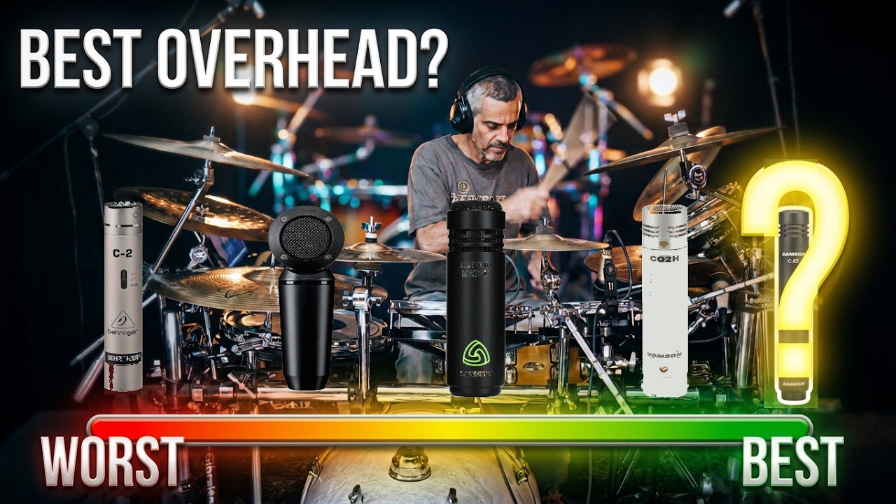 DRUM OVERHEAD MIC COMPARISON (BEHRINGER C-2 / SHURE PGA181 / LEWITT LCT040  / SAMSON C-02)