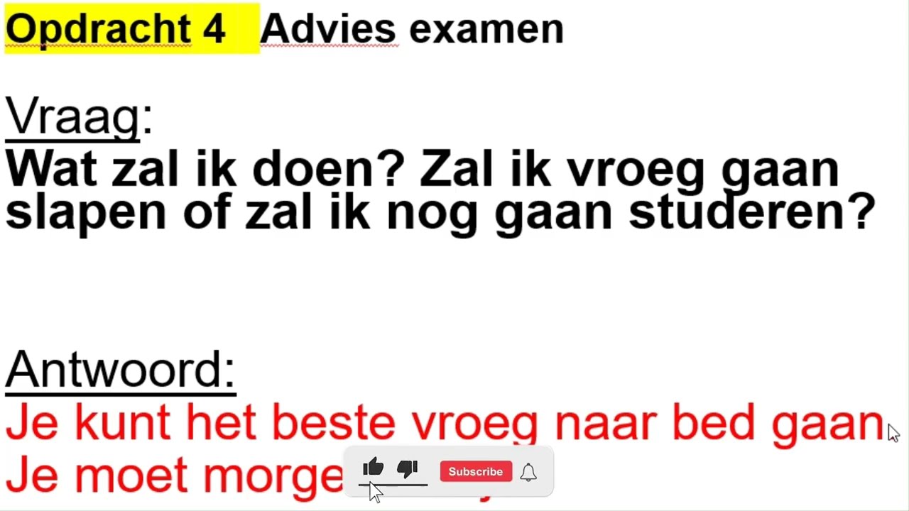 Spreken B1  Opgave 1 أسئلة الكلام
