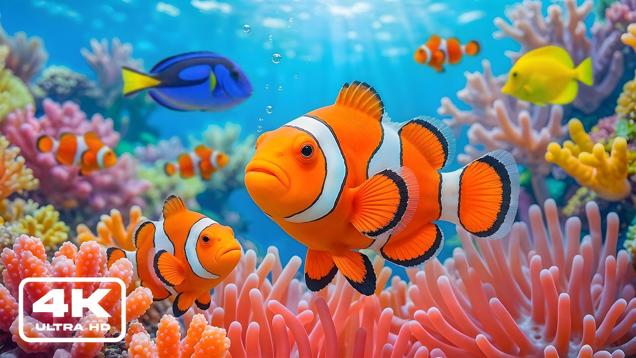 Aquarium Wonders 8K - Tropical Fish & Jellyfish with Calm Music for Deep Sleep