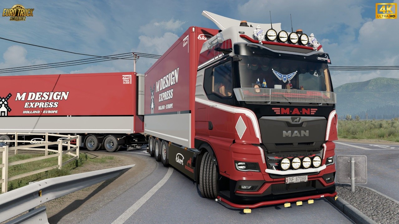 ETS2 | Realistic Driving | MAN TGX 440 Euro6 Tandem | SnowyMoon + PNG + JBX2 | #ets2 1.57