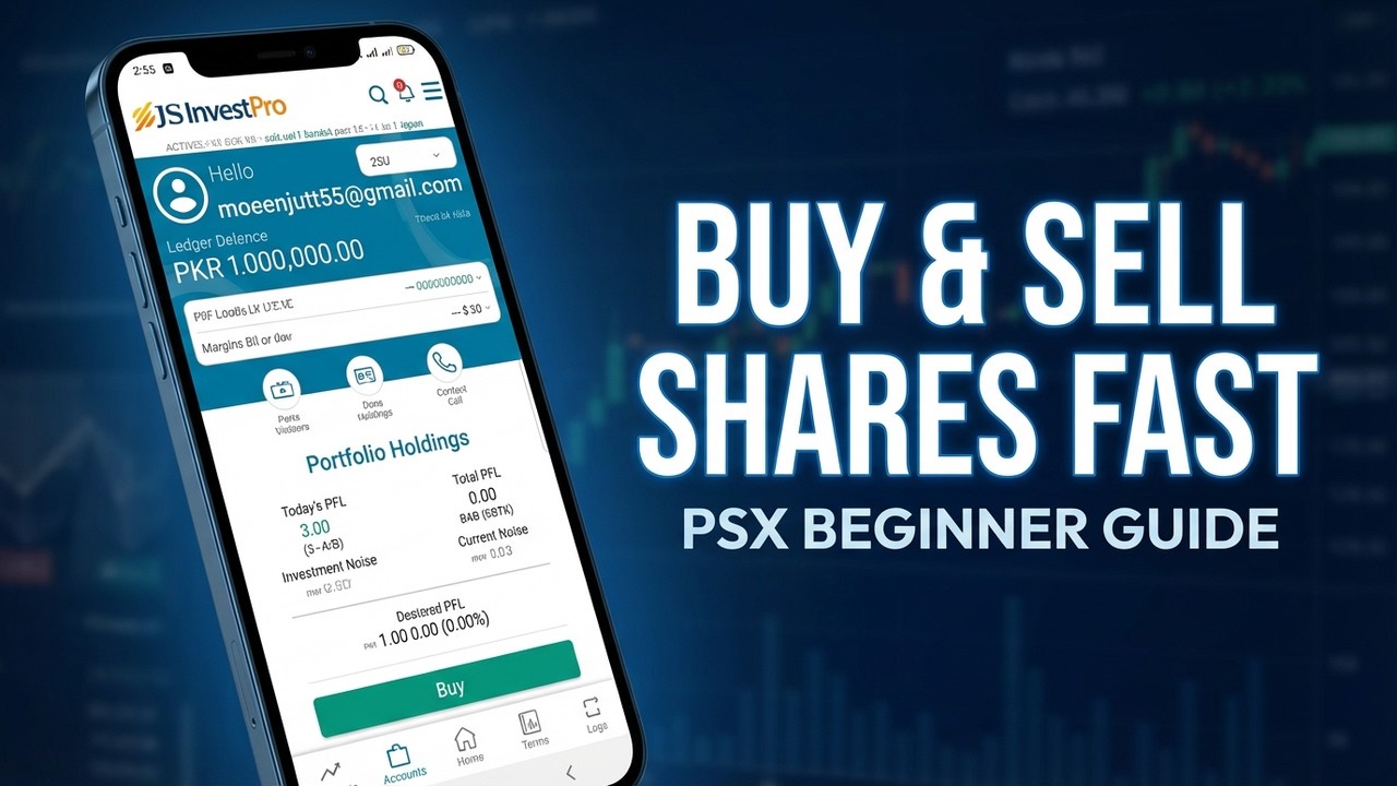 How to Buy & Sell Shares in PSX Using JS InvestPro App (For Beginners) Pakistan Stock Market