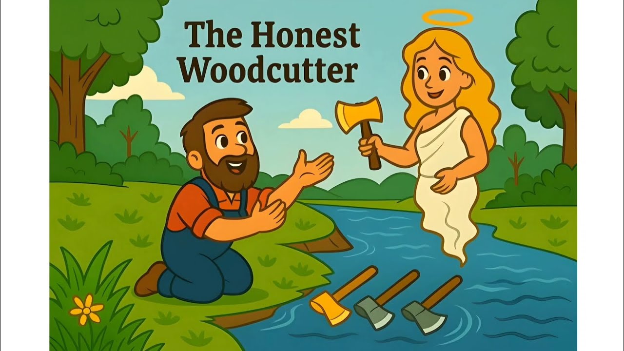 How To Sketch And Coloring Story Honest Wood cutter For Kids And Toddlers/Story Time/Night Stories