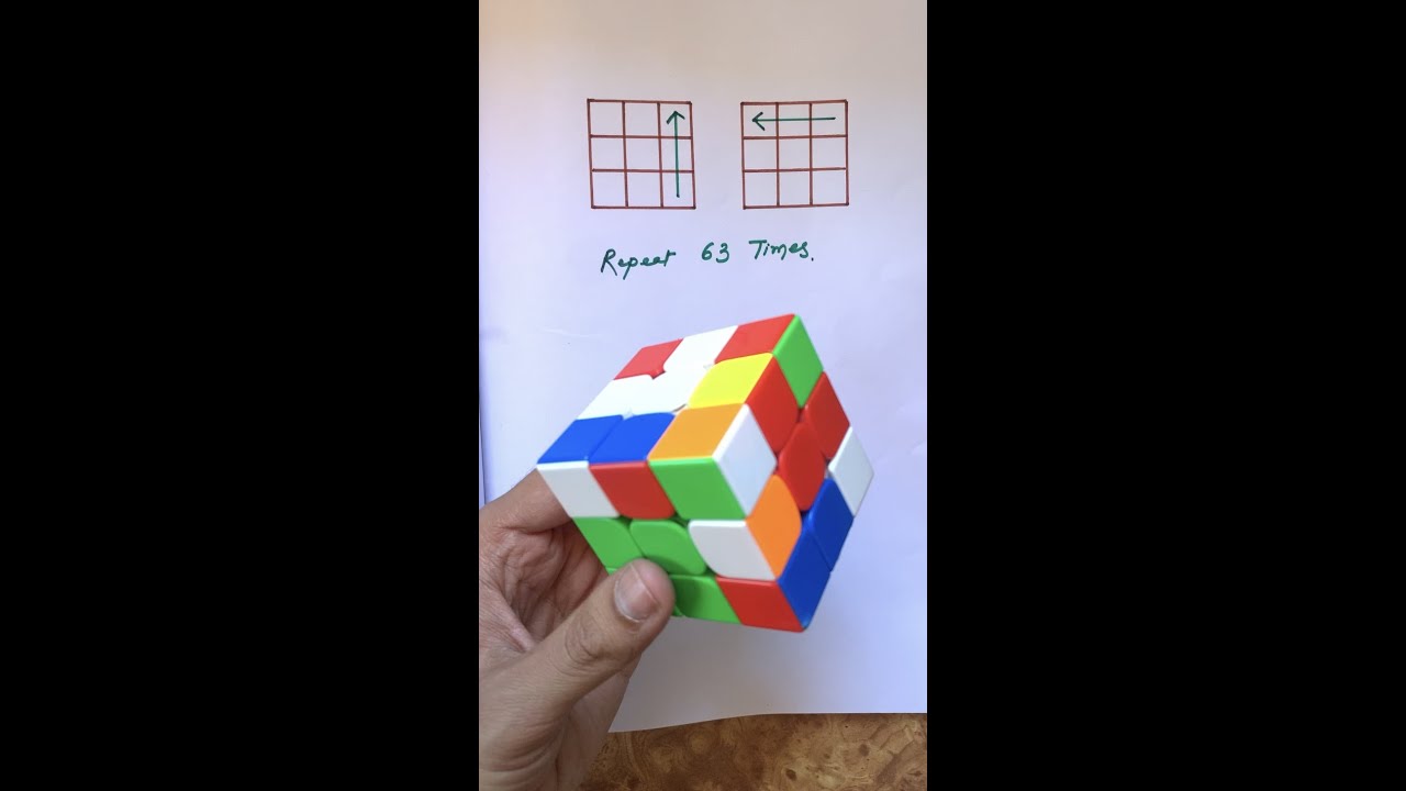 The VIRAL 2x63 Moves of Rubik&rsquo;s Cube - cube solve magic trick #shorts #rubikscube