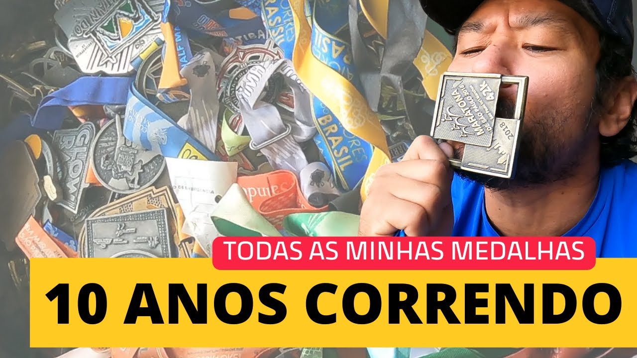 10 anos de corrida de rua em medalhas