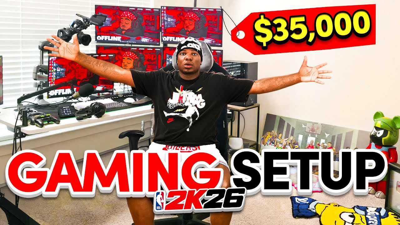 My BRAND NEW NBA 2K26 Gaming Room Tour!