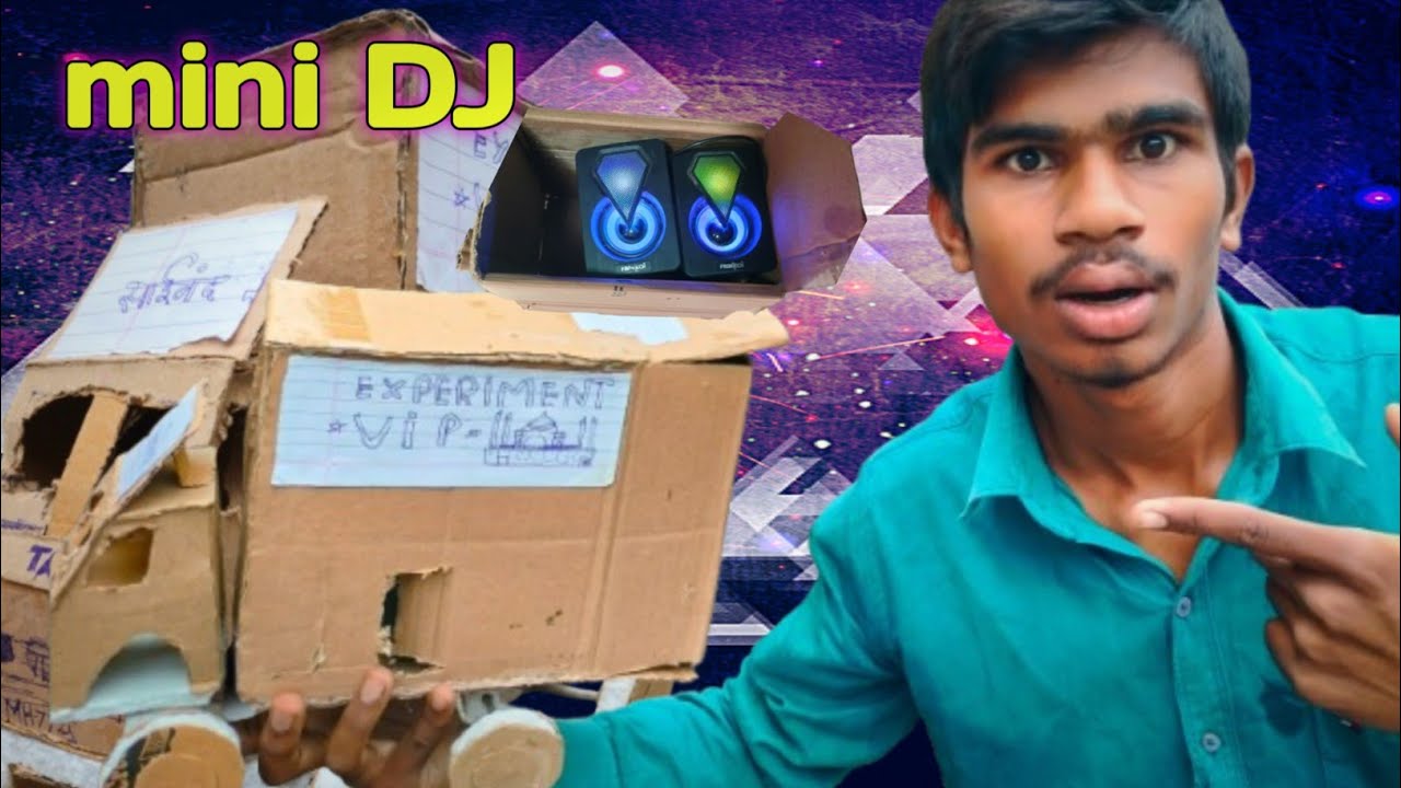 How to make mini DJ with cardboard || कार्डबोर्ड से बनाया मिनी  डीजे ||  ExperimenT VIP