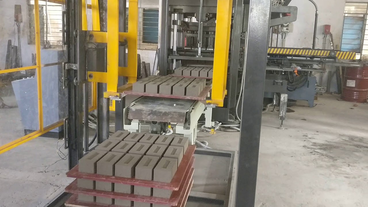 FULLY AUTOMATIC FLYASH /CONCRETE BLOCK AUTO STACKER  MULTI BLOCK  PALLET SYSTEM  MACHINE