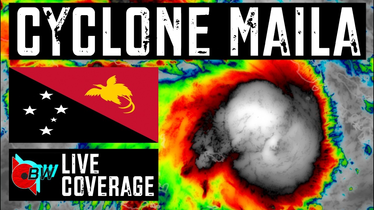 Unprecedented Cyclone Maila Forms over the Solomon Sea - LIVE Breaking News Coverage
