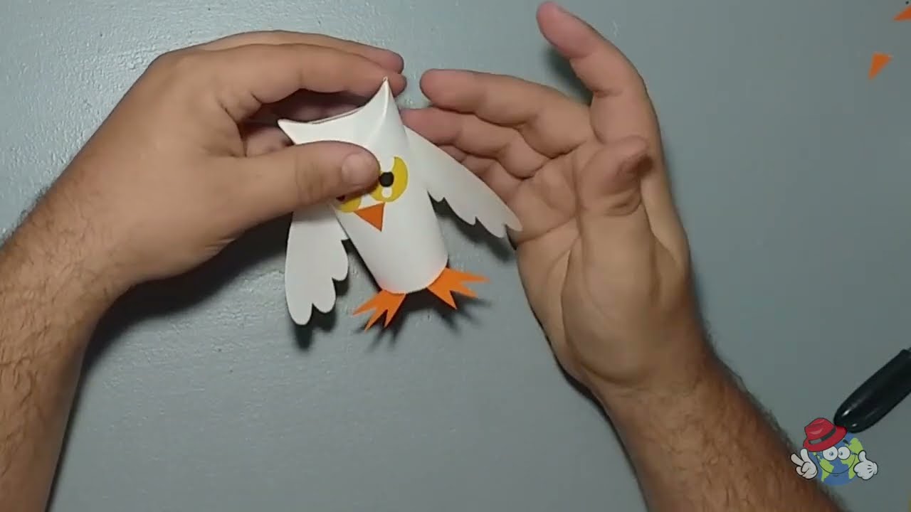 Coruja Edwiges com Rolo de Papel Higiênico (DIY)