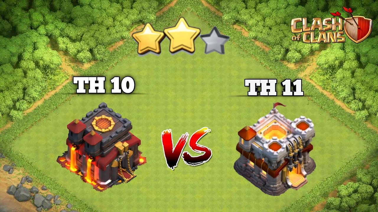 Th10 vs Th11 2 star | high % strategy | #coc