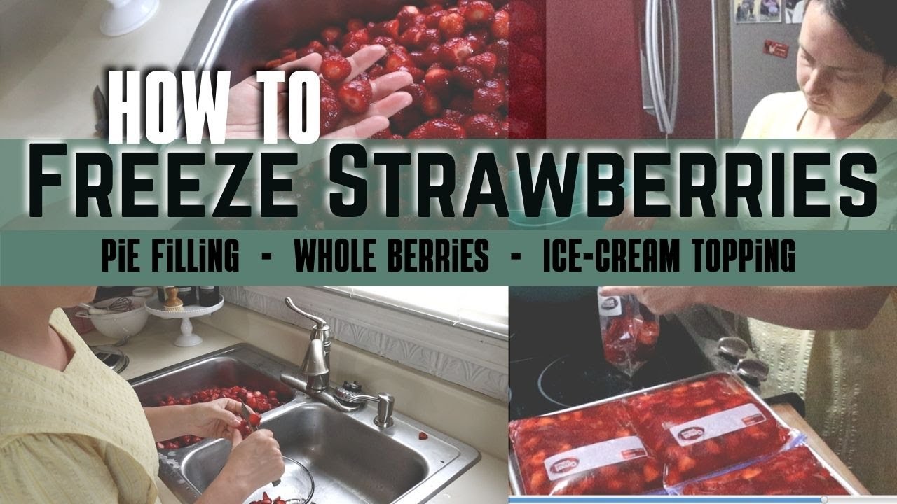HOW TO FREEZE STRAWBERRIES / HOW TO MAKE FROZEN PIE FILLING