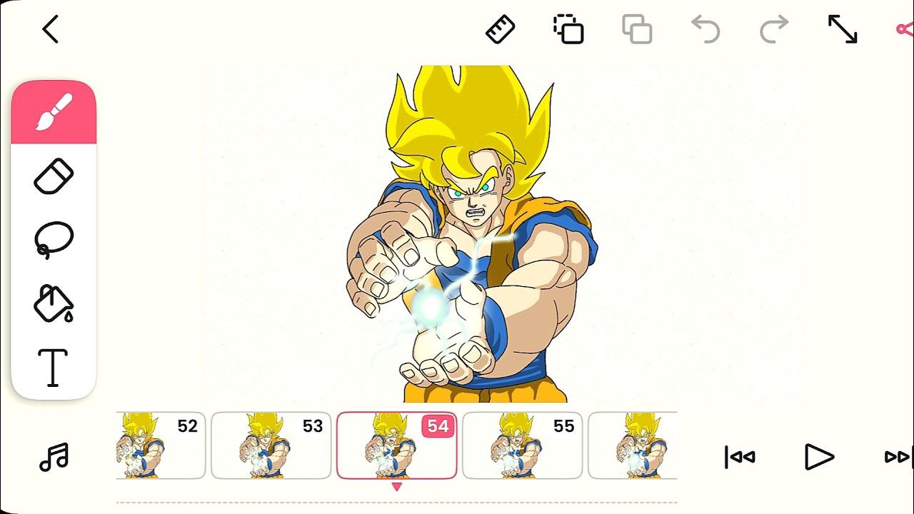 Goku Kamehameha - Flipaclip Animation Process #dragonball #animation #howtodraw