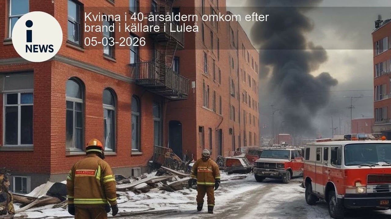 Kvinna i 40-årsåldern omkom efter brand i källare i Luleå