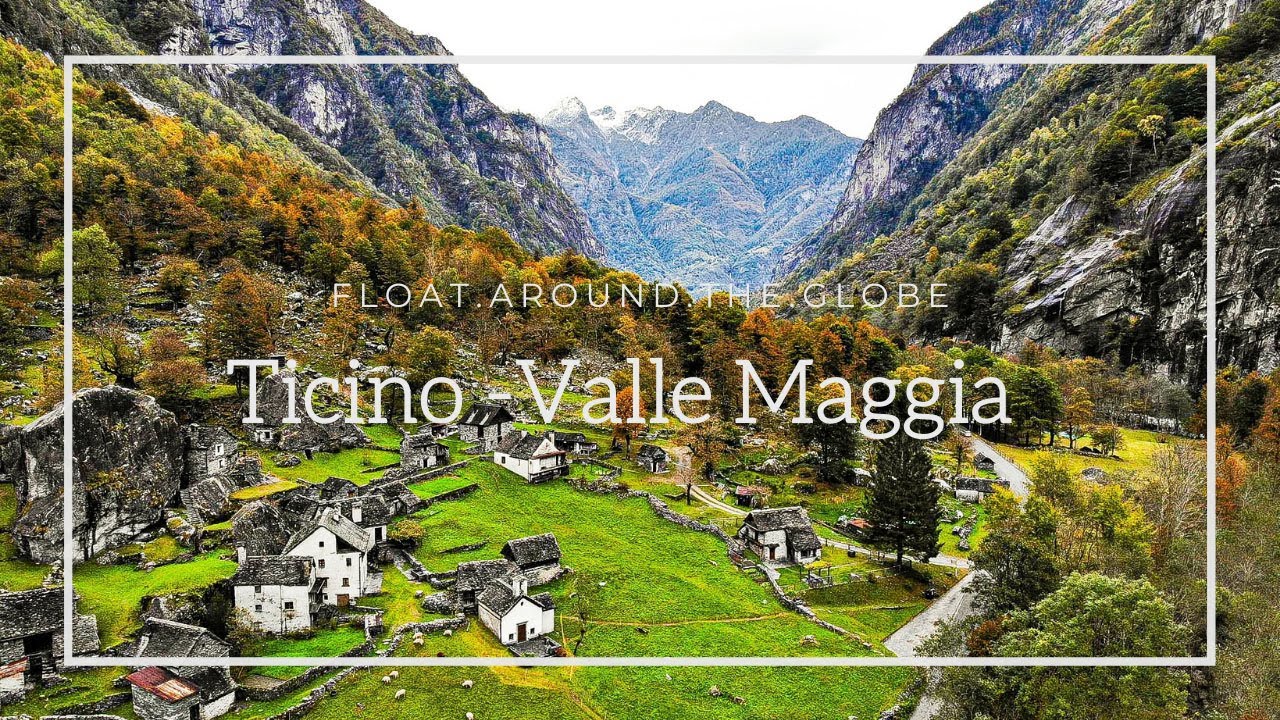 Ticino | Tessin - Valle Maggia | Switzerland | drone 4k | aerialview | Cascade Foroglio & del Salto