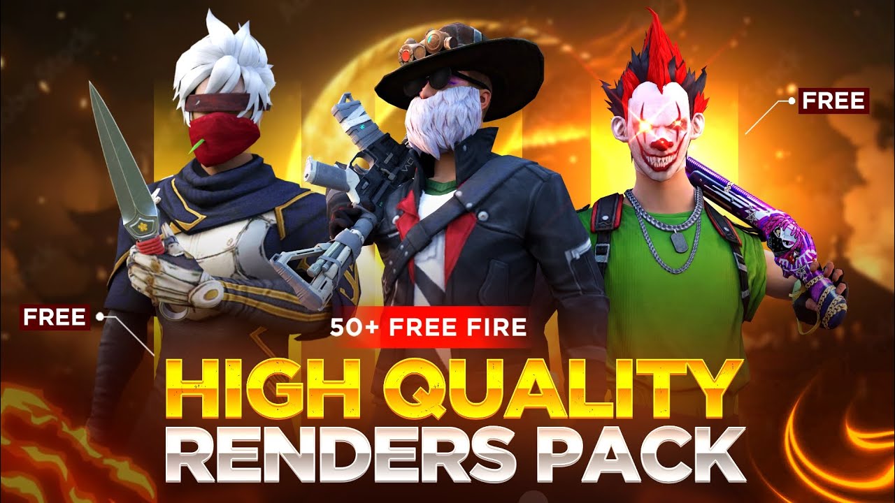 🔥 High Quality Renders Pack For Free Fire 🔥 || Renders Pack || High Quality || FREE FIRE  || Icongfx