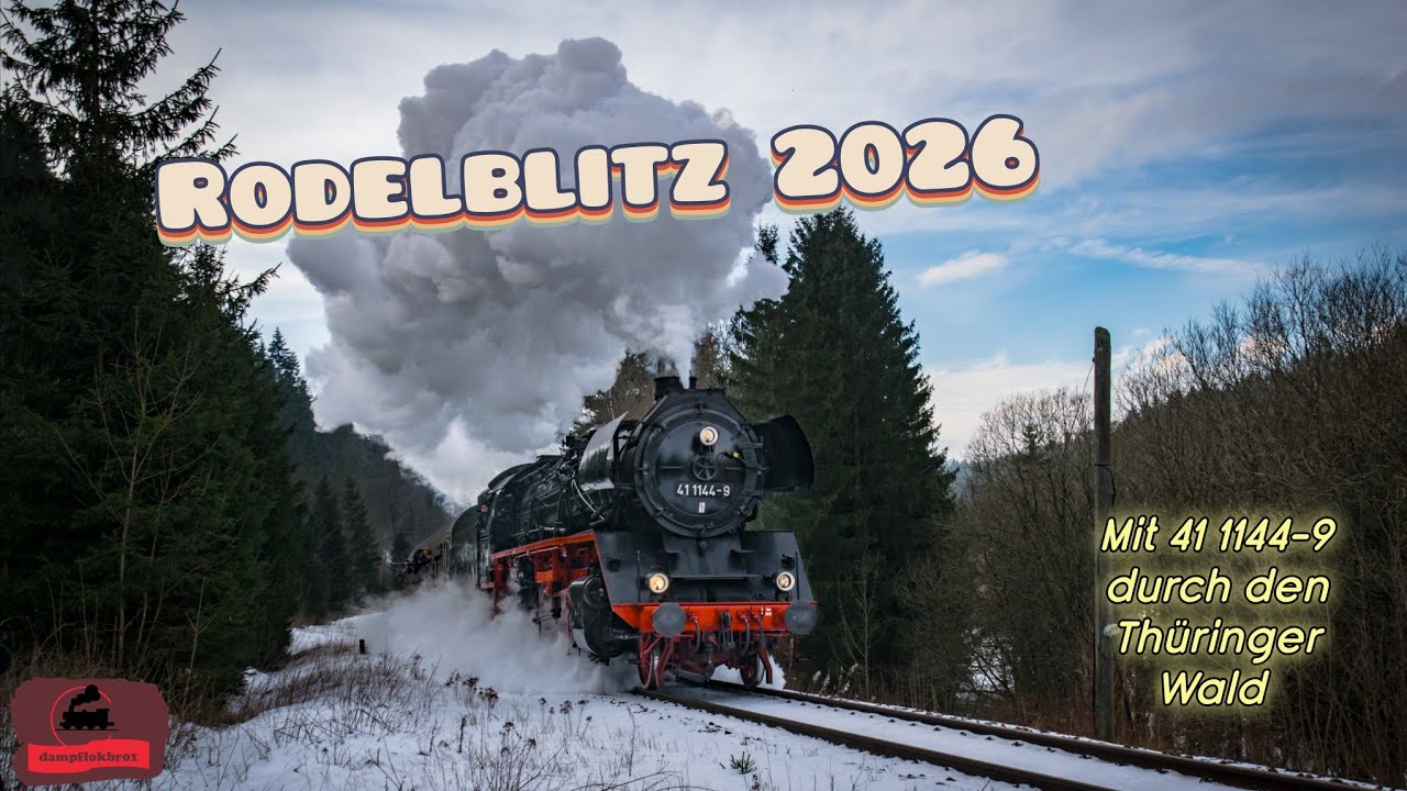 26. Saison Rodelblitz - 41 1144-9 unterwegs im Thüringer Wald am 1. und 3. Wochenende #dampflok