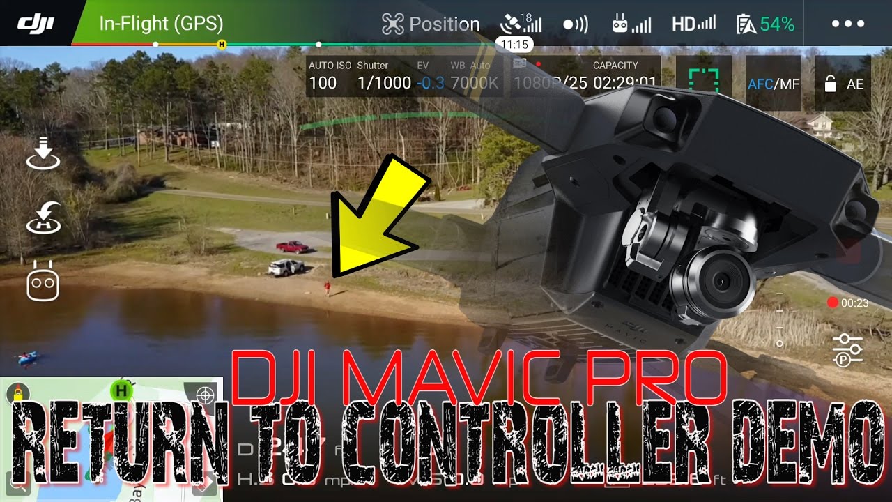 DJI MAVIC PRO - RETURN TO CONTROLLER DEMO
