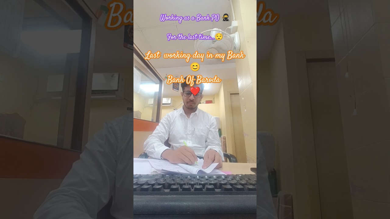 My Last Working day as Bank PO  ❤️|| #bob #ibpspo #sbipo @apkiexamguide