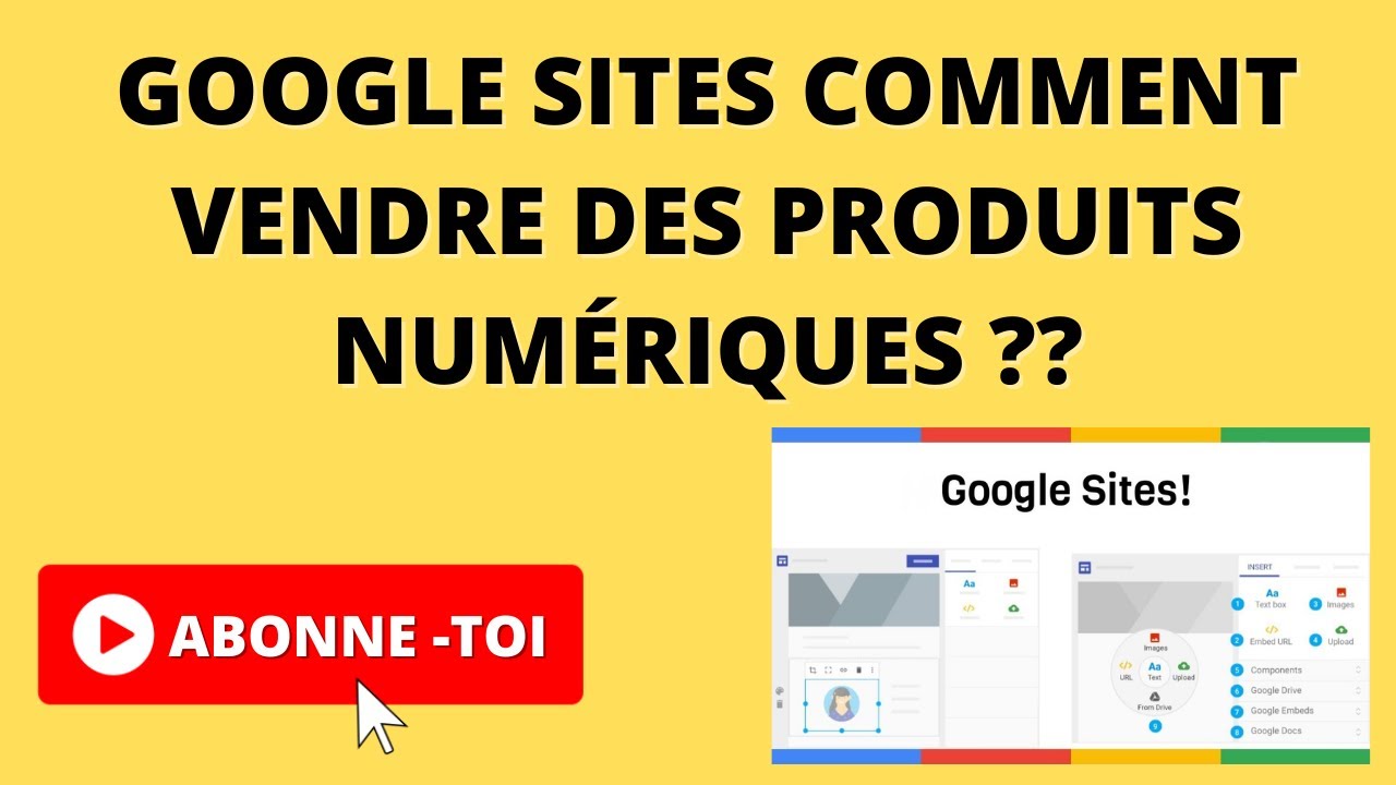 google sites comment vendre des produits numériques ?