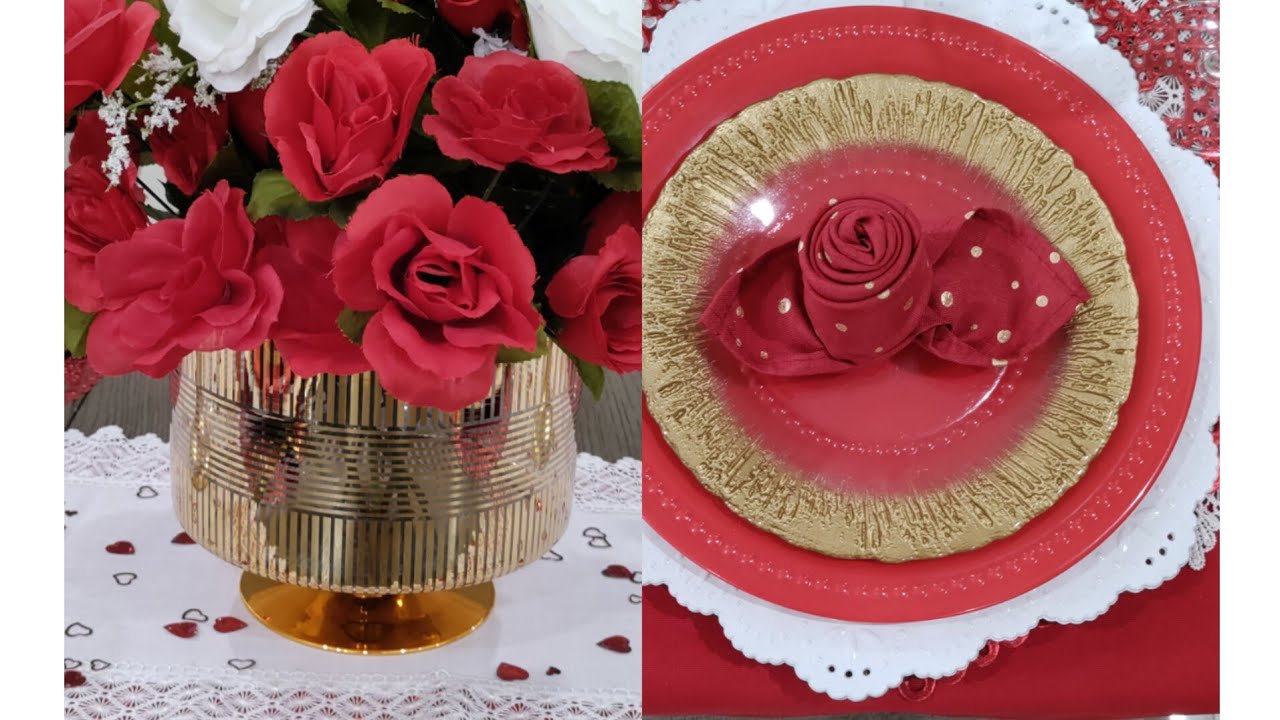 SIMPLY VALENTINE TABLE SETTING || RED AND WHITE TABLESCAPE #tablescapetuesdays23