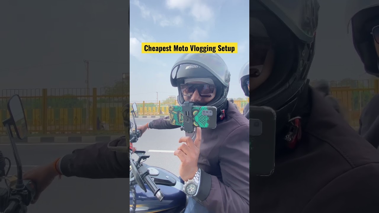 Moto Vlogging Setup at 1,000 Rupees Only 😱 #motovlogger #motovlogging #accessories #shorts
