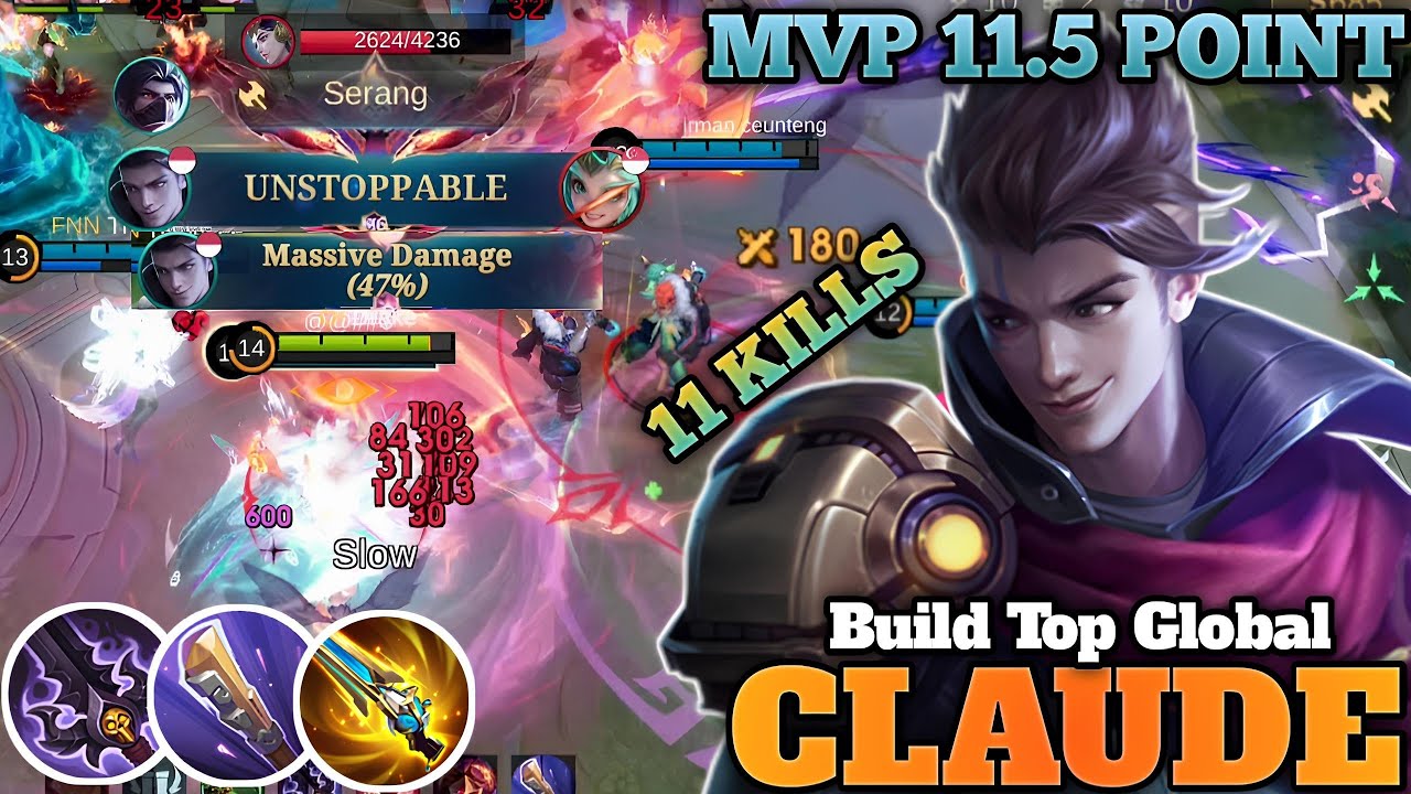 SEPERTI INI LAH JIKA CLAUDE DI TANGAN YANG TEPAT!! | BUILD TOP GLOBAL CLAUDE - MLBB