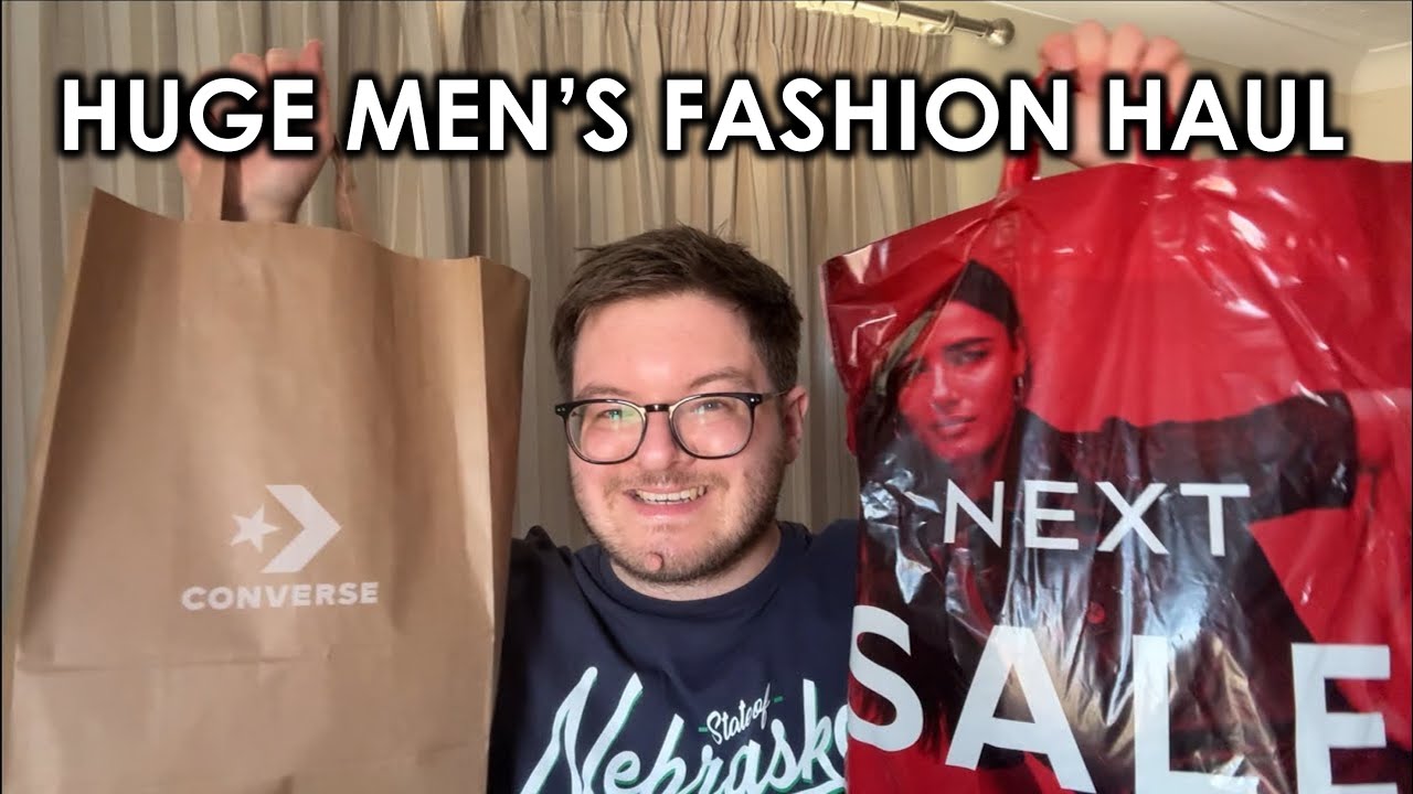 HUGE MEN'S TRY ON HAUL: HOLLISTER, NEXT, CONVERSE AND WHITE STUFF! | men's fashion